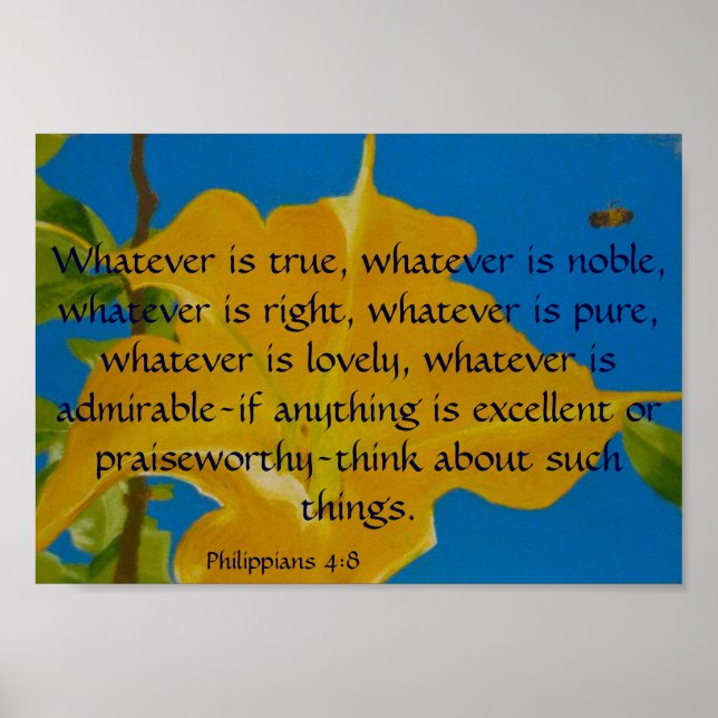 Poster Se qualquer coisa é excelente ou louvável (Frente)