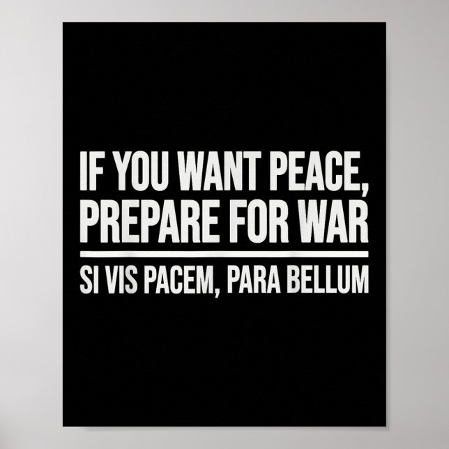 Poster Se Querem Paz Prepare-Se Para A Guerra Si Vis Pace (Frente)