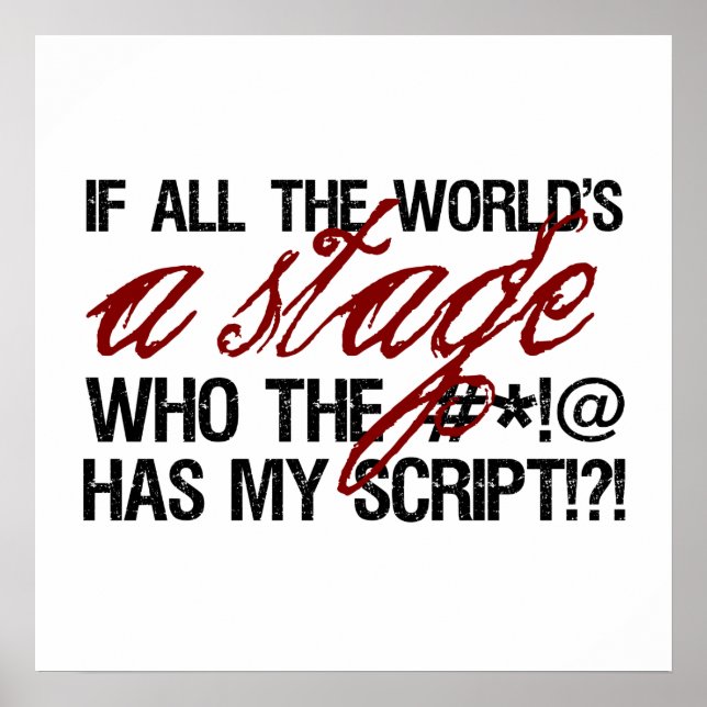 Pôster Se todo o mundo é um palco... (Frente)