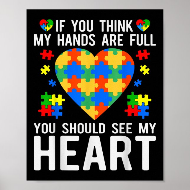 Poster Se Você Acha Que Minhas Mãos Estão Cheios Você Dev (Frente)