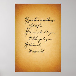 Pôster Se Você Ama Alguma Coisa. . .