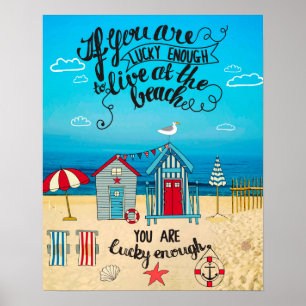 Poster Se você é citações afortunadas da praia do rot