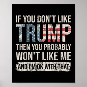 Poster Se Você Gosta De Trump Então Provavelmente Não