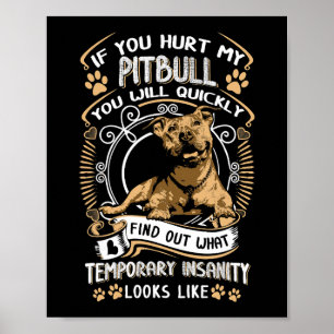 Poster Se Você Magoar O Meu Pitbull Você Vai Rapidamente
