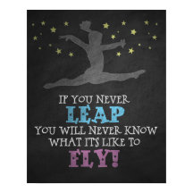 Se você nunca saltar - citação da ginástica Inspir