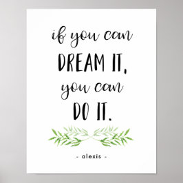 Pôster Se você puder sonhar | Trendy Botanical Cote