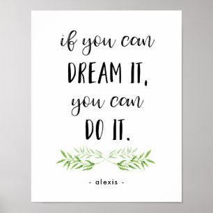 Pôster Se você puder sonhar Trendy Botanical Cote