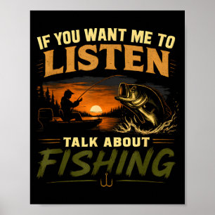 Poster Se você quiser que eu ouça falar sobre pesca
