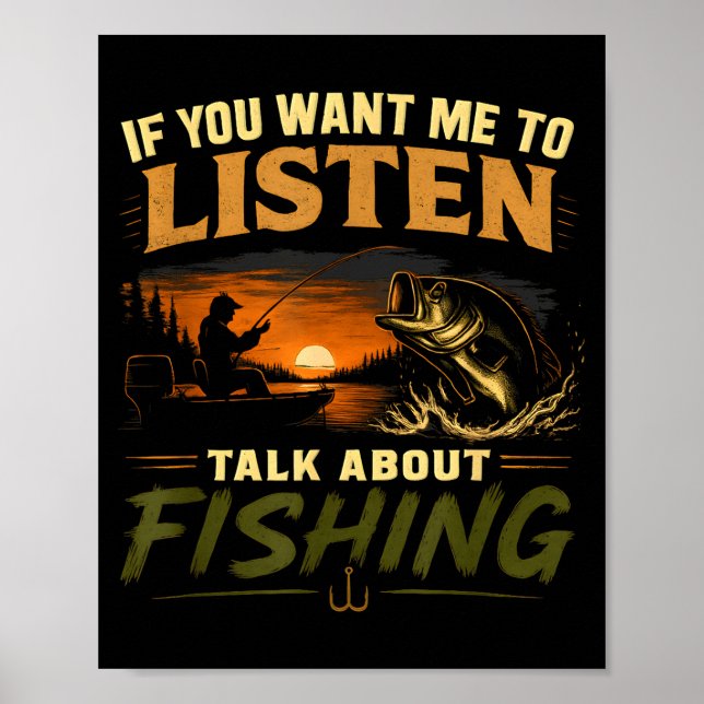 Poster Se você quiser que eu ouça falar sobre pesca  (Frente)