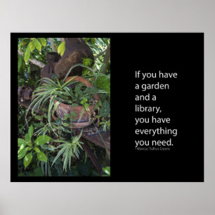 Pôster Se você tem um jardim e uma biblioteca você tem