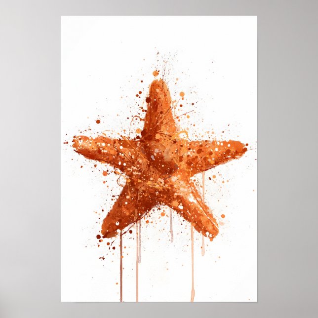 Poster Sea Creature Wall Art Print 'Starfish' (Frente)