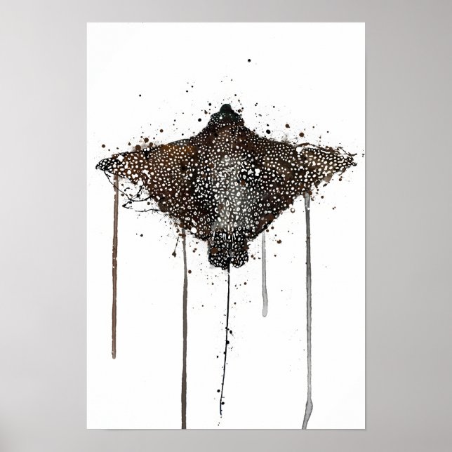 Poster Sea Creature Wall Art Print 'Stingray' (Frente)