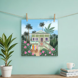 Poster Sea Foam Green Beach House