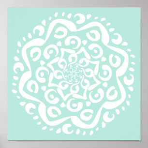 Pôster Sea Glass Mandala