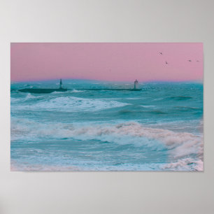 Poster Sea Ocean Velddrif África do Sul Tempestade Natura