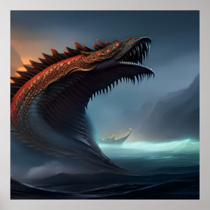 Poster Sea Serpent - Jörmungandr