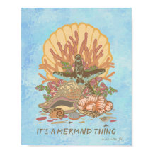 Sea Shore Beach Vibe Teal and Purple