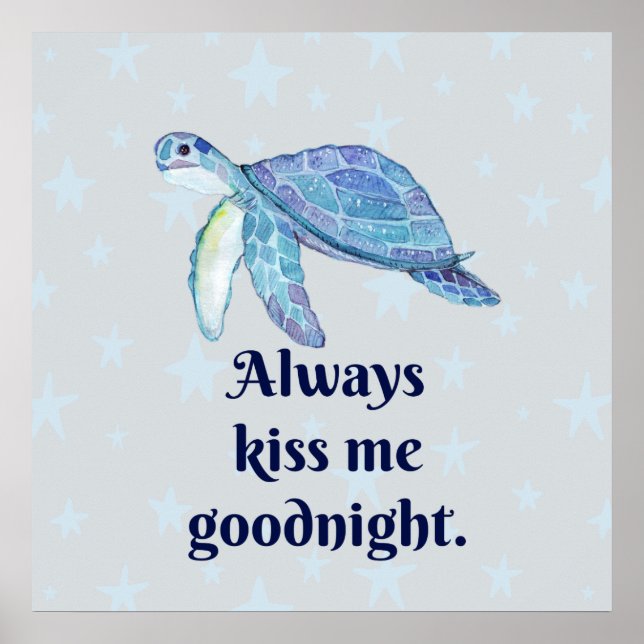 Poster Sea Turtle Goodnight (Frente)