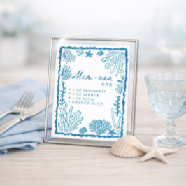 Poster Sea You Soon Baby Shower Mom-osa Bar