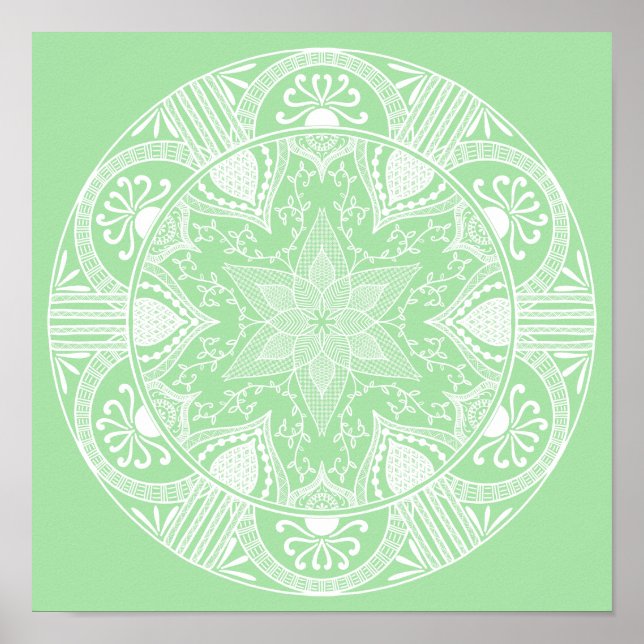 Pôster Seafoam Mandala (Frente)