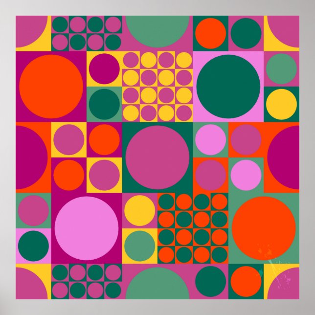 Poster Seamless abstract geometric background pattern,  r (Frente)