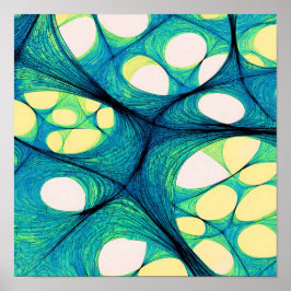 Poster Seamless Electric Flow White Background Pattern