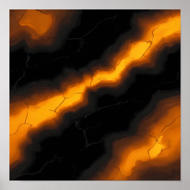 Poster Seamless High-Contrast Molten Tiling Pattern (Frente)