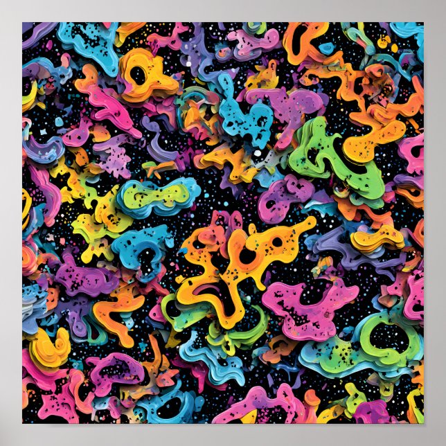 Poster Seamless Layered Graphic: Sticker Shock Scatter (Frente)