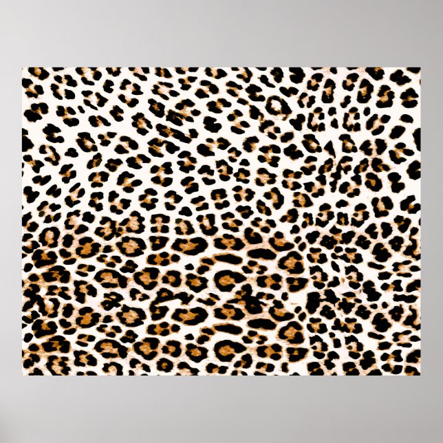 Poster Seamless leopard texture, african animal print (Frente)