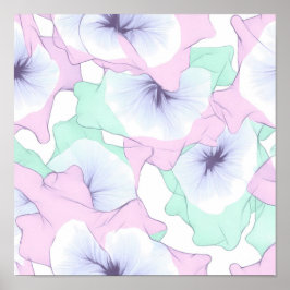 Poster Seamless Pastel Lace Layering Fabric and Paper