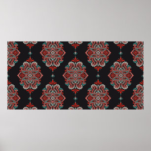 Poster Seamless pattern based on traditional Asian elemen