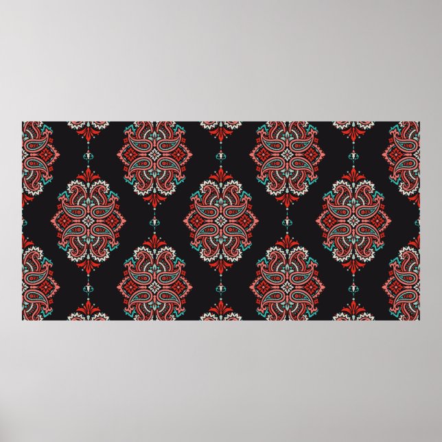 Poster Seamless pattern based on traditional Asian elemen (Frente)