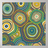 Seamless pattern with hand drawn ornamental circle