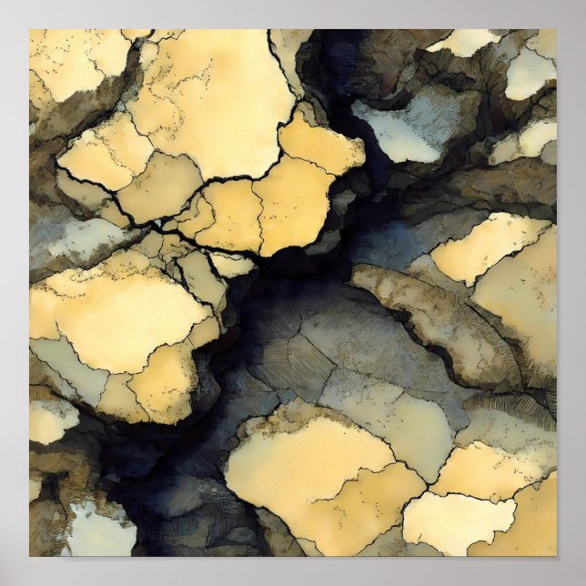 Poster Seamless Speckled Crystalline Fabric Pattern (Frente)