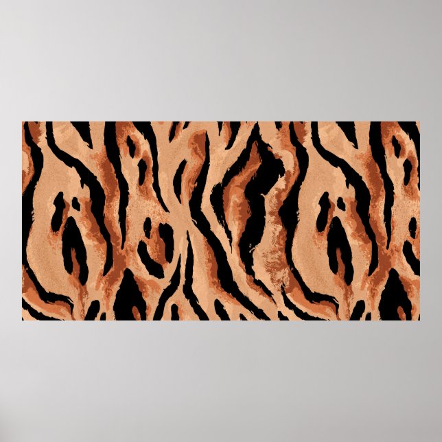 Poster seamless tiger, leopard skin pattern (Frente)