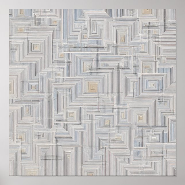 Poster Seamless White Luminous Net Fabric Pattern (Frente)