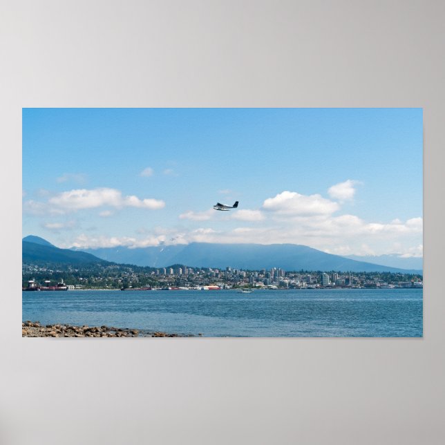 Poster Seaplane decolando a baía de Vancouver (Frente)