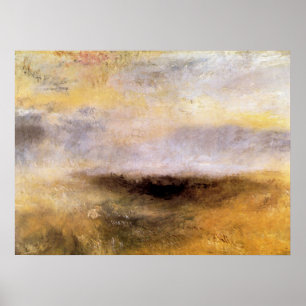 Pôster Seascape com a tempestade por Joseph Mallord