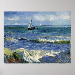 Pôster Seascape em Saintes Maries - Vincent van Gogh