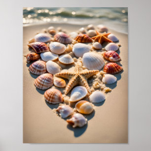Poster Seashell Heart