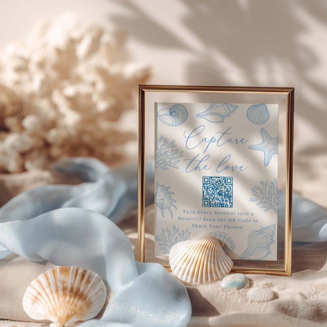 Poster  Seashells Bridal Shower Capture the love (Criador carregado)