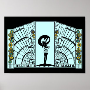 Pôster Seaside Deco - Aqua & Yellow - Print/Poster