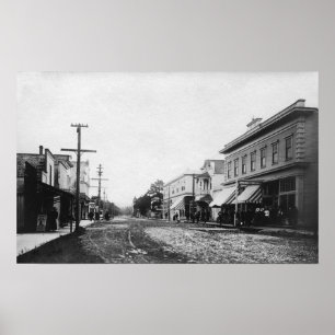Pôster Seaside, Oregon Main Street View Photograph