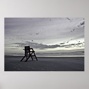 Poster Seat dianteiro no nascer do sol da praia