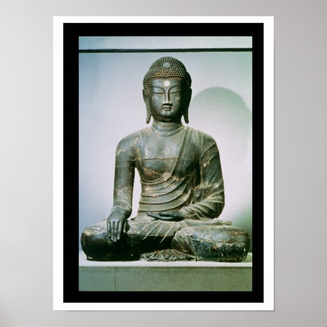 Poster Seated Sakyamuni Buddha from Ch'ungung-ni (iron) (Frente)