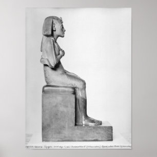 Pôster Seated statue of Amenophis IV