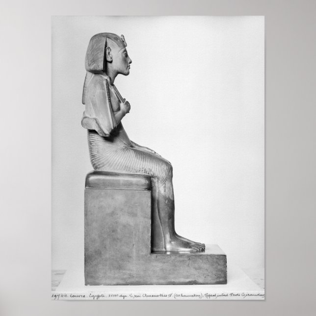 Pôster Seated statue of Amenophis IV (Frente)
