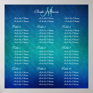 Pôster Seating chart wedding birthday party