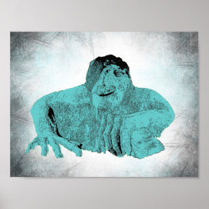 Poster Seattle Fremont Troll (vários tamanhos)