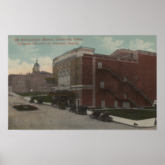 Pôster Seattle, WA - Metropolitan (Frente)
